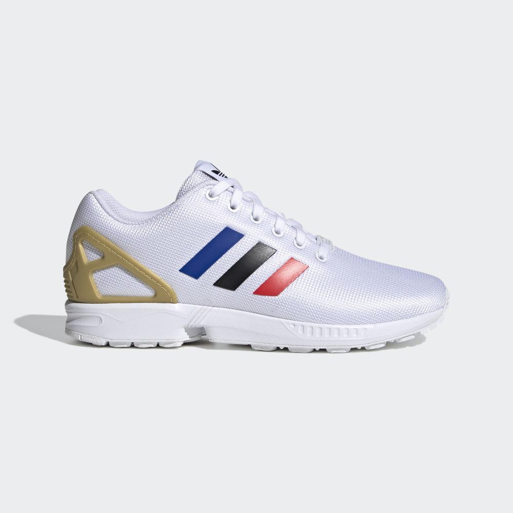 Adidas Women's ZX Flux Originals Shoes White/Black/Royal Ireland FV7918